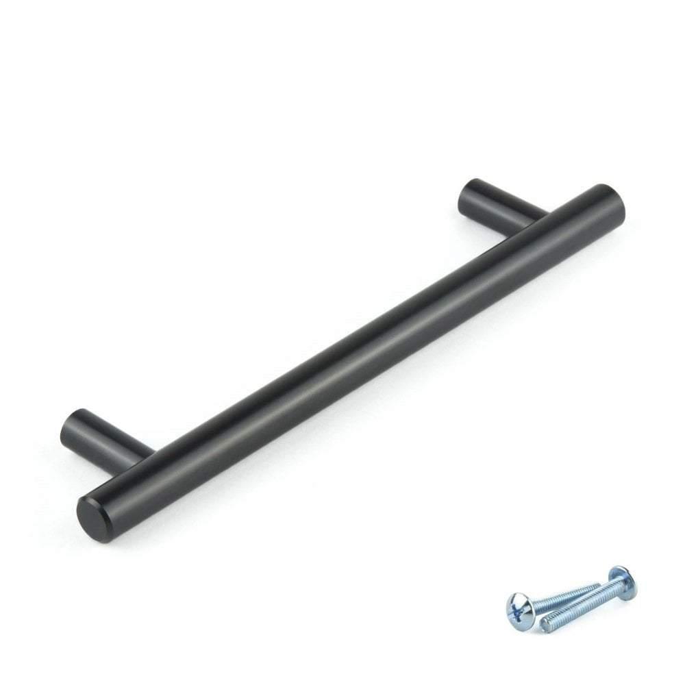 M4TEC Ballater D5 Black T-Bar Handle – Modern Cabinet, Cupboard & Door Handle