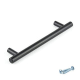 M4TEC Ballater D5 Black T-Bar Handle – Modern Cabinet, Cupboard & Door Handle