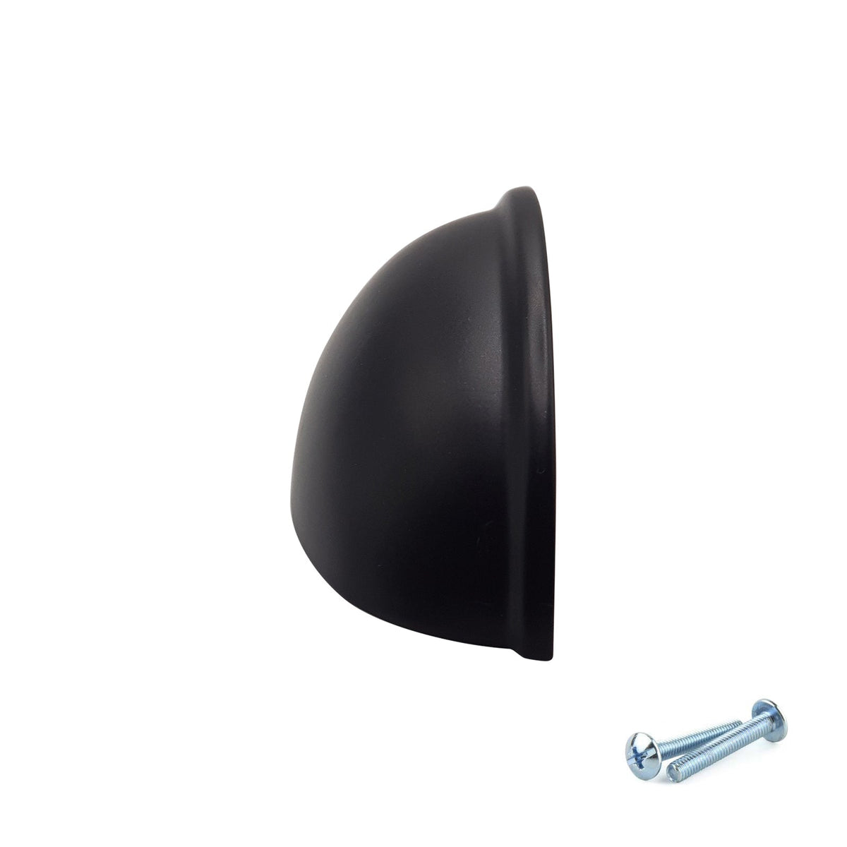 M4TEC Black Cup Handle – VG6 Series (96mm Drawer Cup Pull, 77mm Hole Centres)