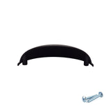 M4TEC Black Cup Handle – VG6 Series (96mm Drawer Cup Pull, 77mm Hole Centres)