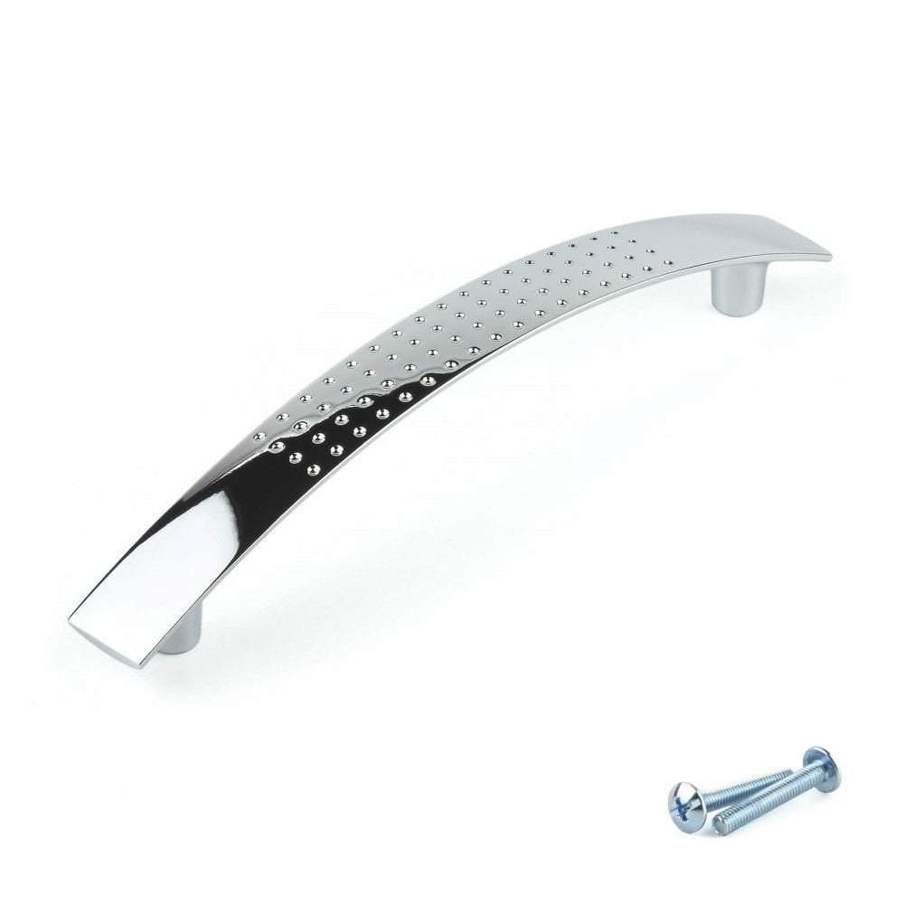 M4TEC Blairgowrie F4 Dimpled Bow Cupboard Door Handle – Curved Cabinet & Drawer Pull (96mm & 128mm Centres)