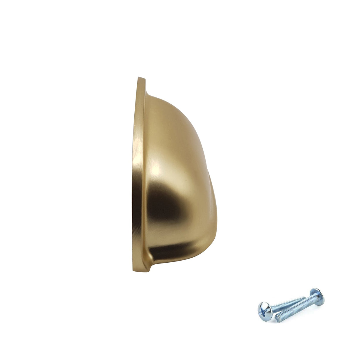 M4TEC Brushed Nickel Cup Handle 64mm Zinc Kitchen Cabinet & Drawer Pull (VG5 Series)