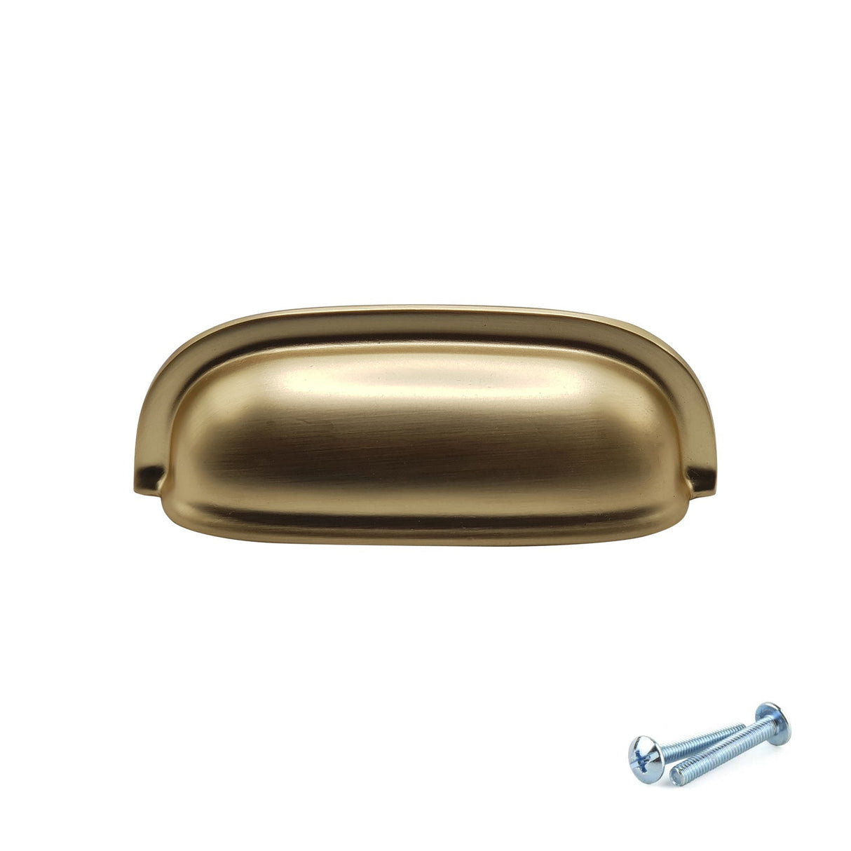 M4TEC Brushed Nickel Cup Handle 64mm Zinc Kitchen Cabinet & Drawer Pull (VG5 Series)