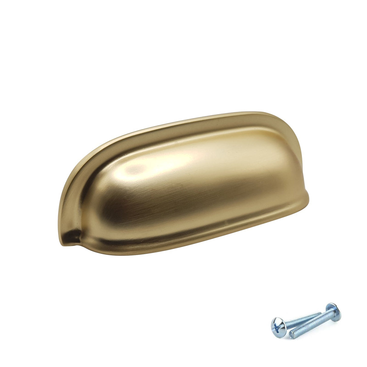 M4TEC Brushed Nickel Cup Handle 64mm Zinc Kitchen Cabinet & Drawer Pull (VG5 Series)