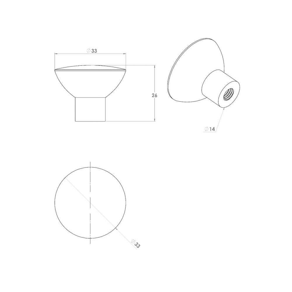 M4TEC Durness C9 Stainless Steel Cabinet Knob – 33mm Dimple-Pattern Cupboard & Drawer Handle