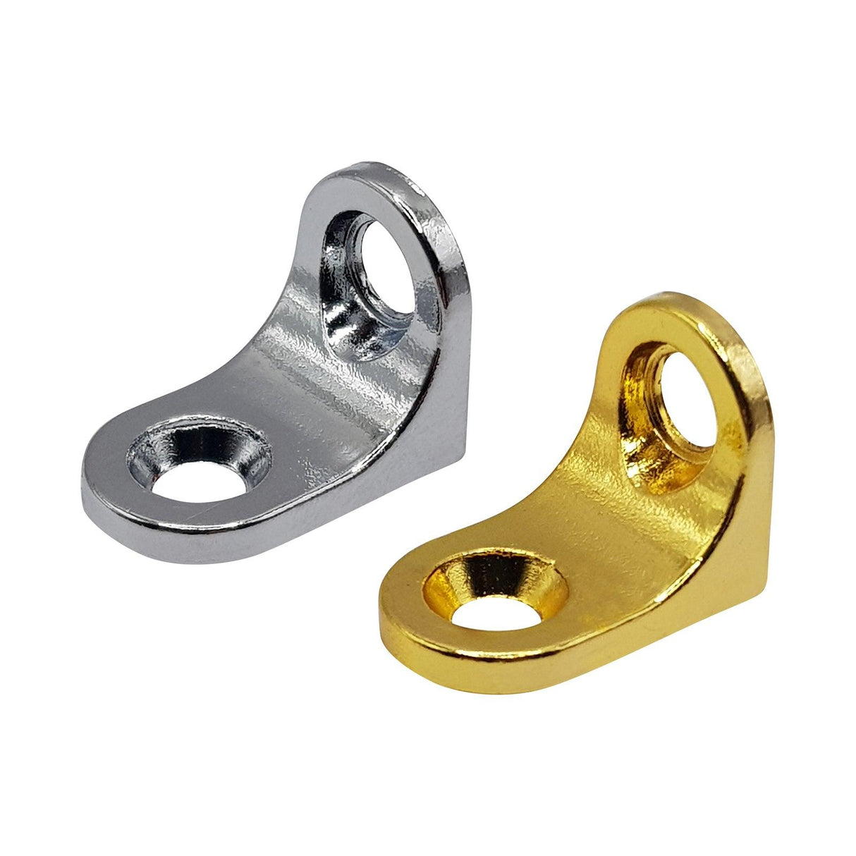 M4TEC Chrome or Brass Heavy Duty Steel Shelf Brackets