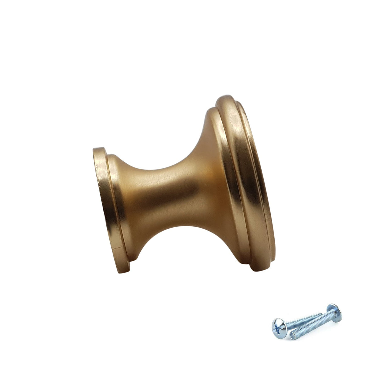 M4TEC Brushed Brass Flat Disc Knob Handle – VG7 Series (25mm Cabinet, Drawer & Cupboard Knob)