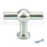 M4TEC Trossach P9 Brushed Nickel Cupboard Knob – Modern Zinc Alloy Cabinet Knob (22×60mm)