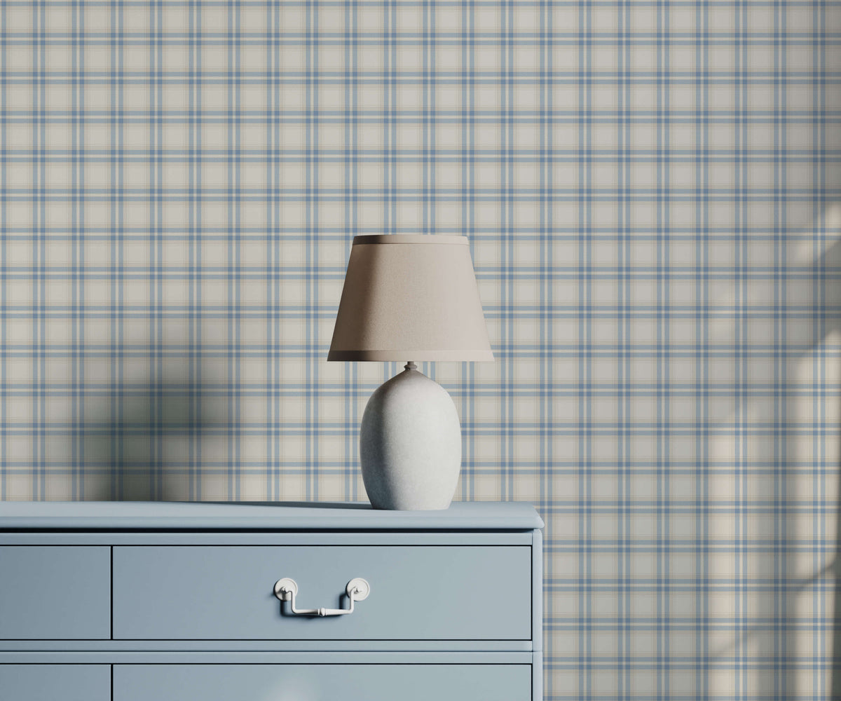 Murray Check Plaid Wallpaper