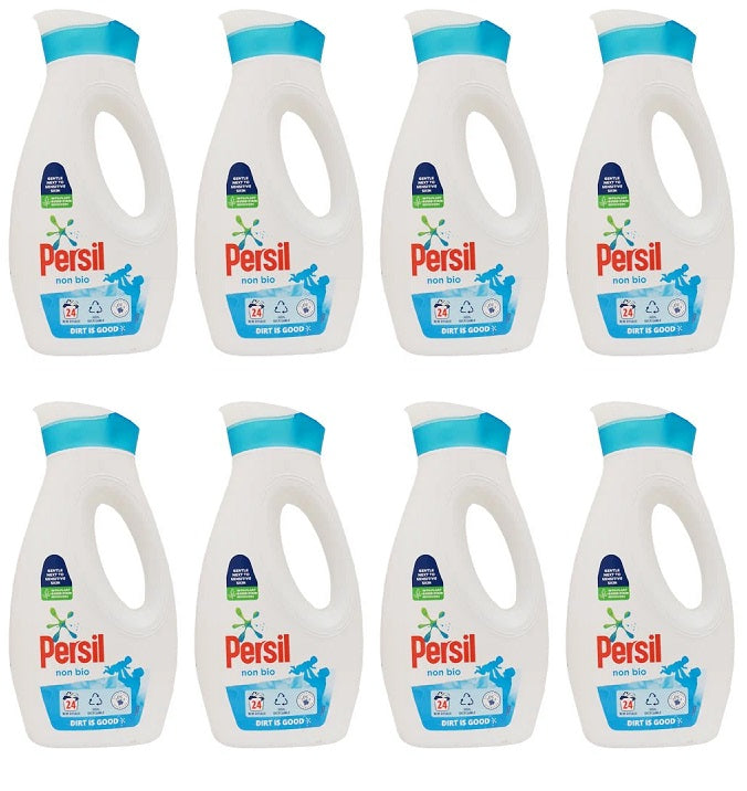 8 x Persil Non Bio Laundry Washing Liquid Detergent 24 Wash 648 Ml