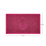 Embossed Pineapple Grey Spaghetti Door Mat