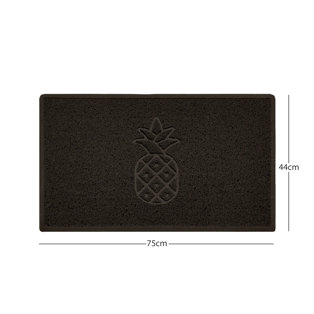 Embossed Pineapple Grey Spaghetti Door Mat