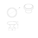 Polished Chrome Cupboard Knob Handle – M4TEC Braemar E3