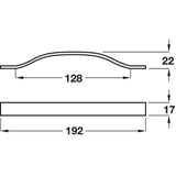 Polished Chrome & Nickel Cabinet Handle – M4TEC Turnberry L8