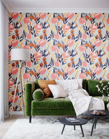 Protea Feature Heavily Illustrated Wildflower Wallpaper