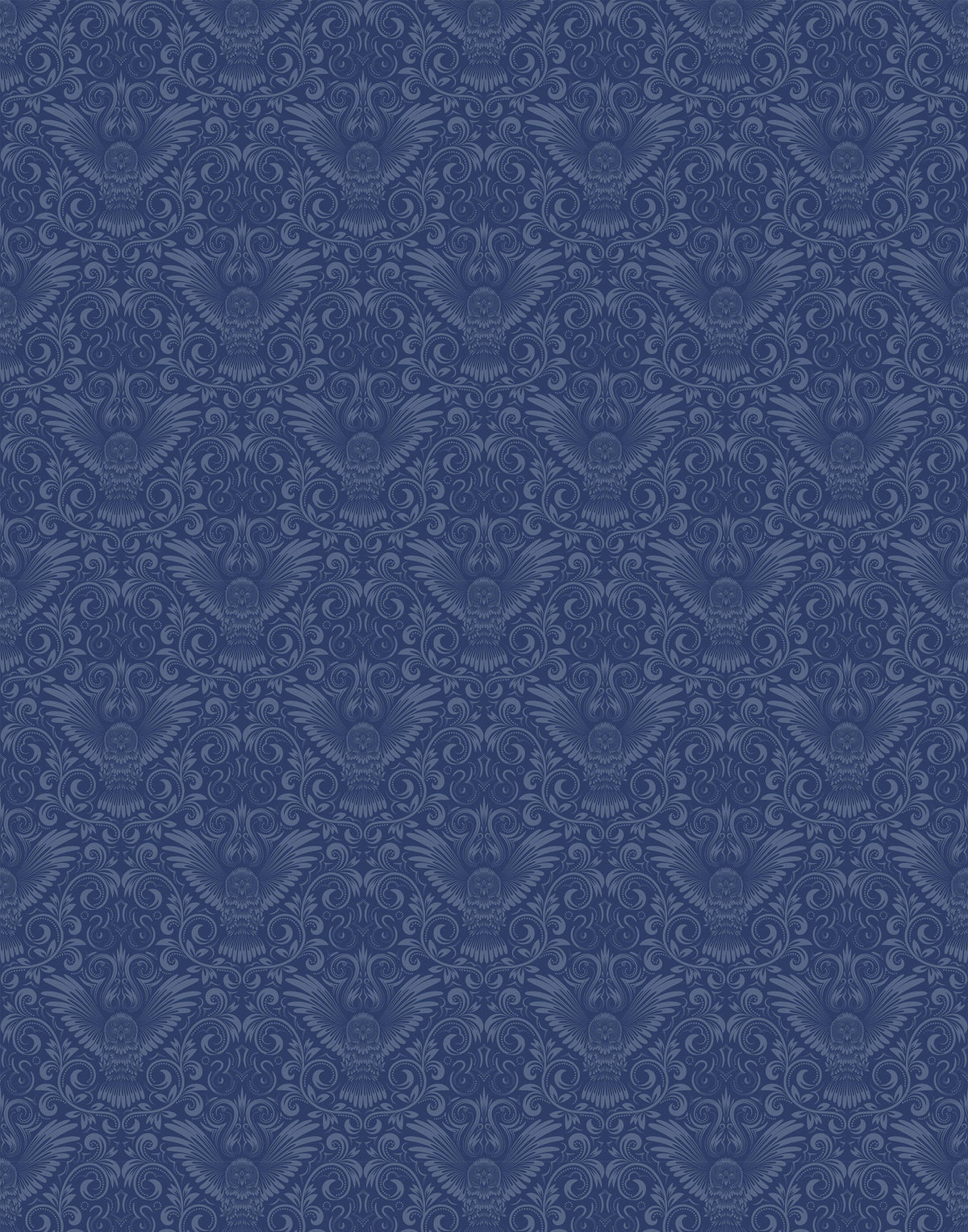 Regus Damask Owl Wallpaper