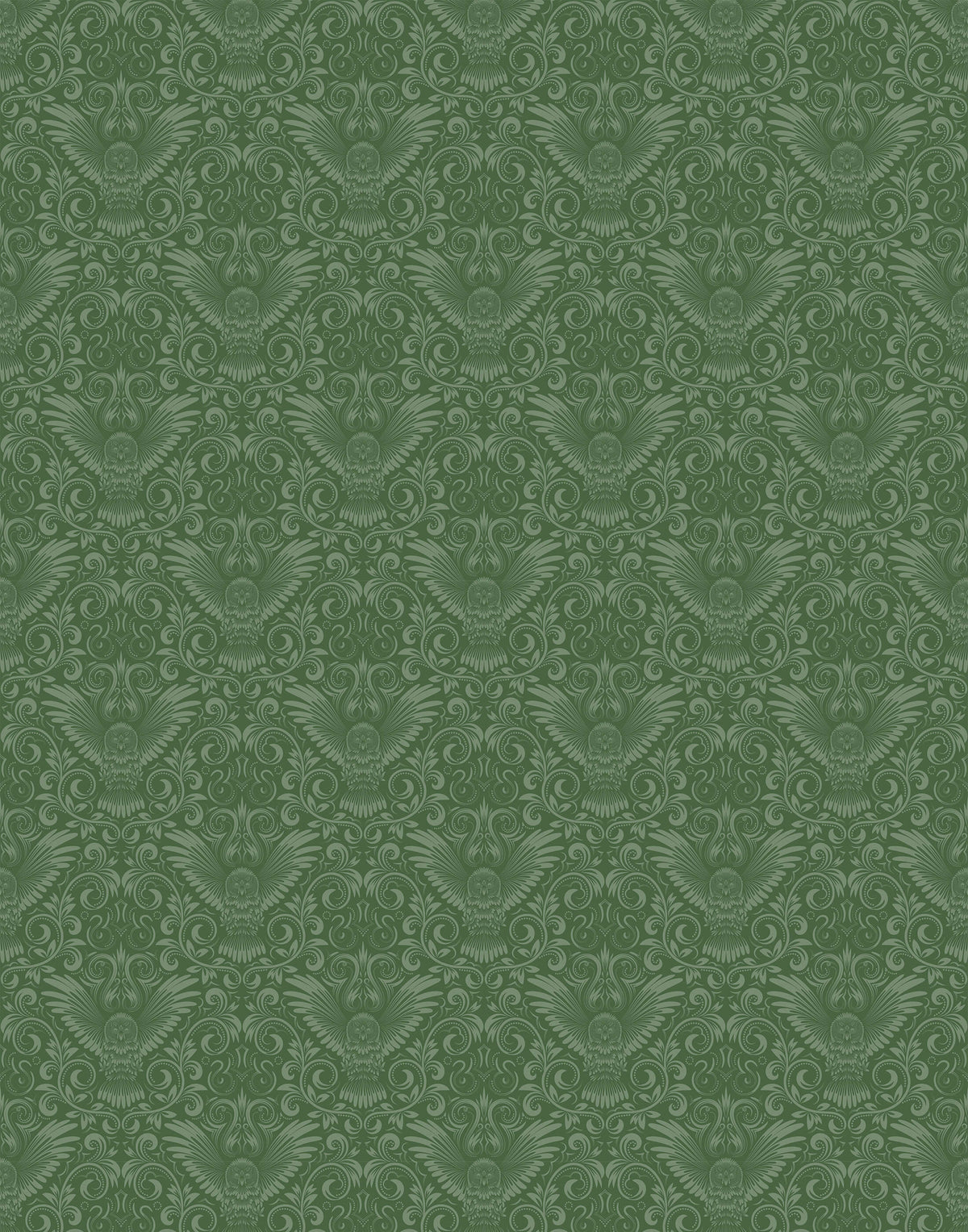 Regus Damask Owl Wallpaper