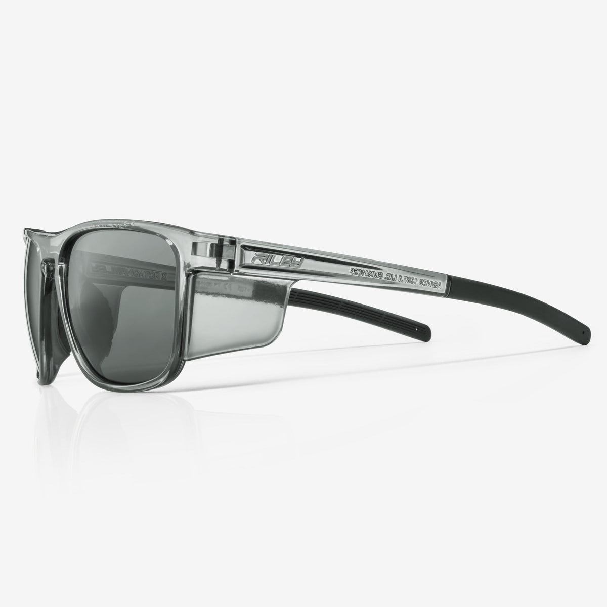 Riley Navigator X Safety Sunglasses – Grey Lens, Smoked Frame, Anti-Fo ...