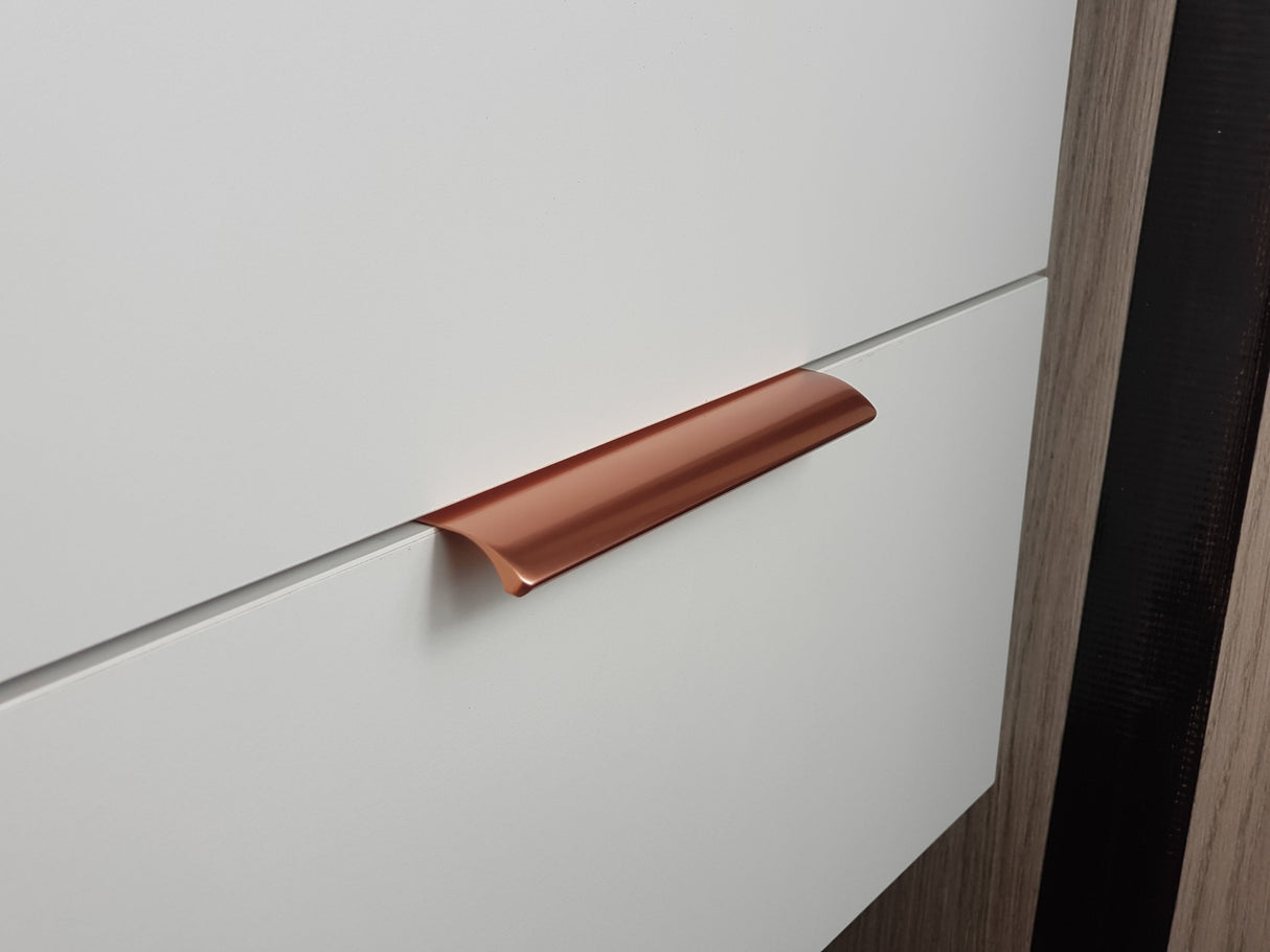 Rose Gold Aluminium Cabinet Handle – Modern Cupboard, Drawer & Door Pull (Pack of 10)