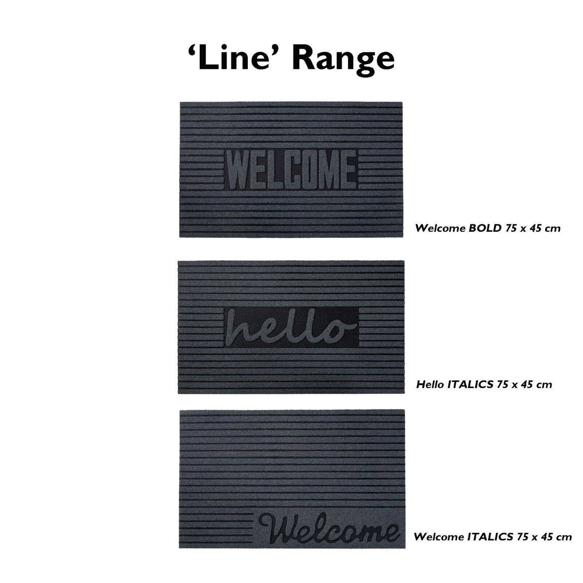 Eco-Friendly "Welcome/Hello" Door Mat - Grey