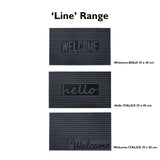 Eco-Friendly "Welcome/Hello" Door Mat - Grey