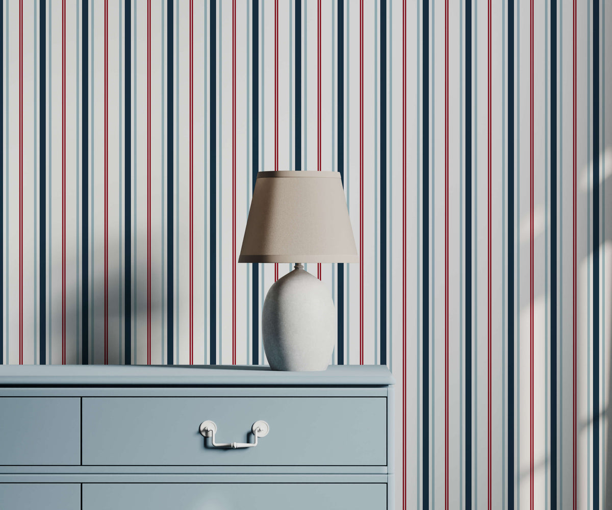 Sailor Nautical Stripe Wallpaper