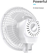 Senelux 6" Clip On Desk Fan- Home Cooling from a Portable, Cool Clip Fan; Clip on Desk Fan