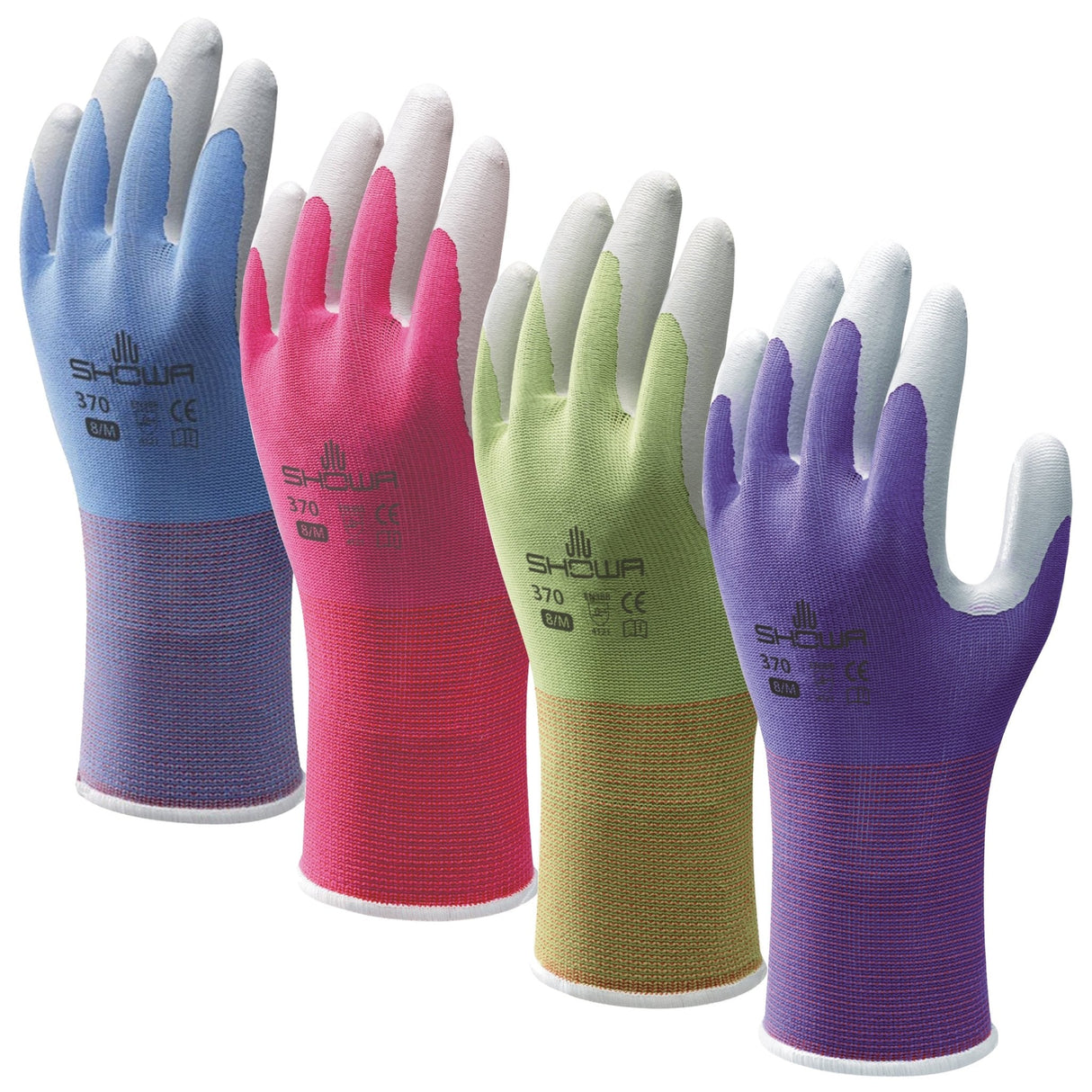 SHOWA 370 Lightweight Gardening Multi Purpose Grip Safety Gloves (PACK of 4 PAIRS)
