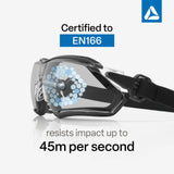 SKYTEC ELEMENTS EME21 Anti Scratch Anti Fog Sports Style Spoggles Safety Glasses & Protective Goggles Combination with Clear Lens