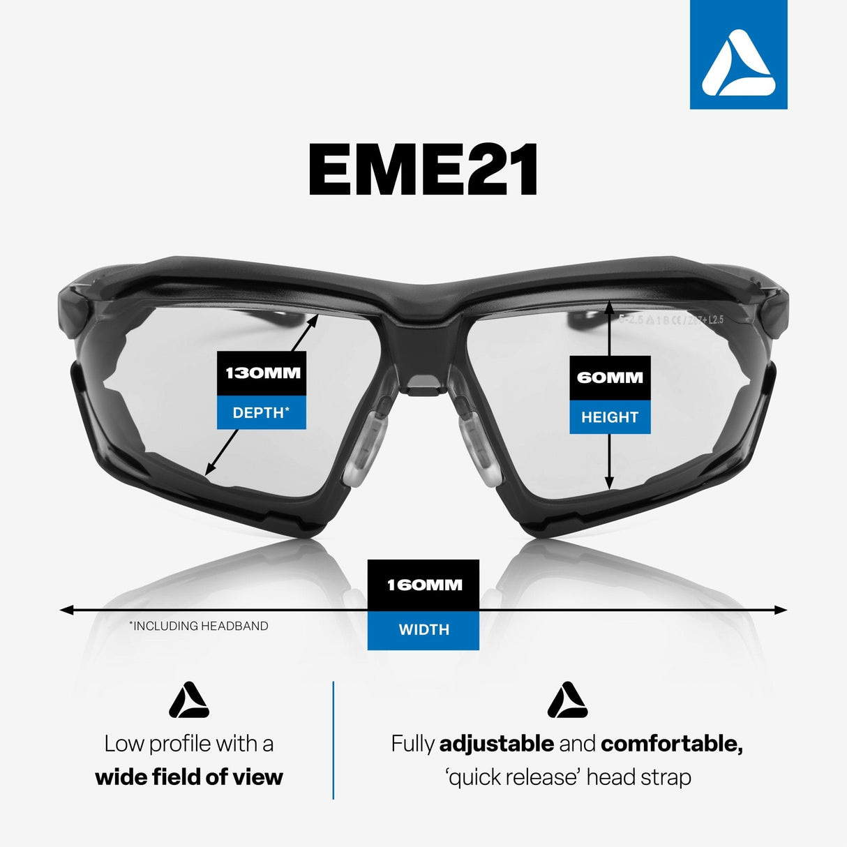 SKYTEC ELEMENTS EME21 Anti Scratch Anti Fog Sports Style Spoggles Safety Glasses & Protective Goggles Combination with Clear Lens
