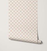 Summer Soft Gingham Check Wallpaper