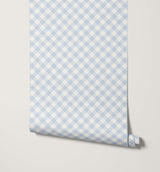 Summer Soft Gingham Check Wallpaper