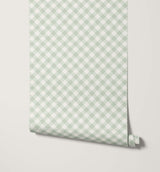 Summer Soft Gingham Check Wallpaper