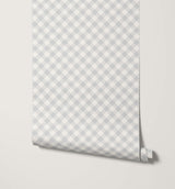 Summer Soft Gingham Check Wallpaper