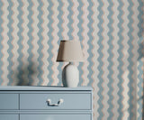 Wiggle Wavy Stripe Wallpaper