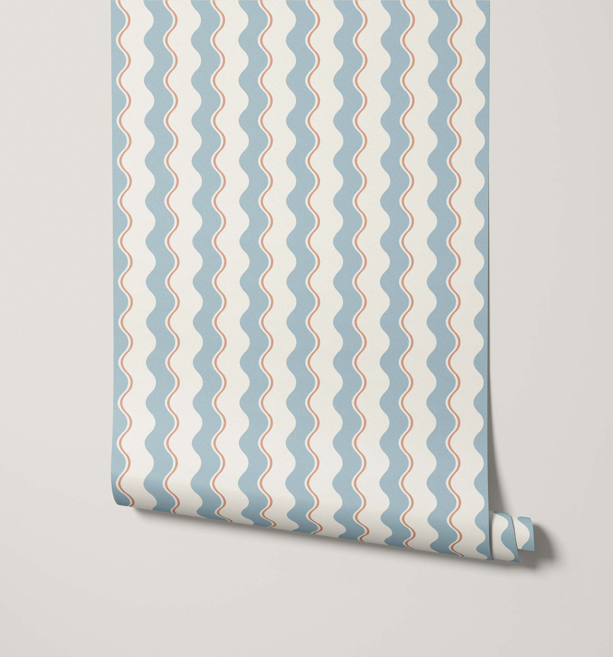 Wiggle Wavy Stripe Wallpaper