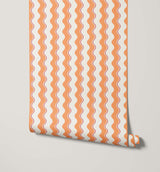 Wiggle Wavy Stripe Wallpaper