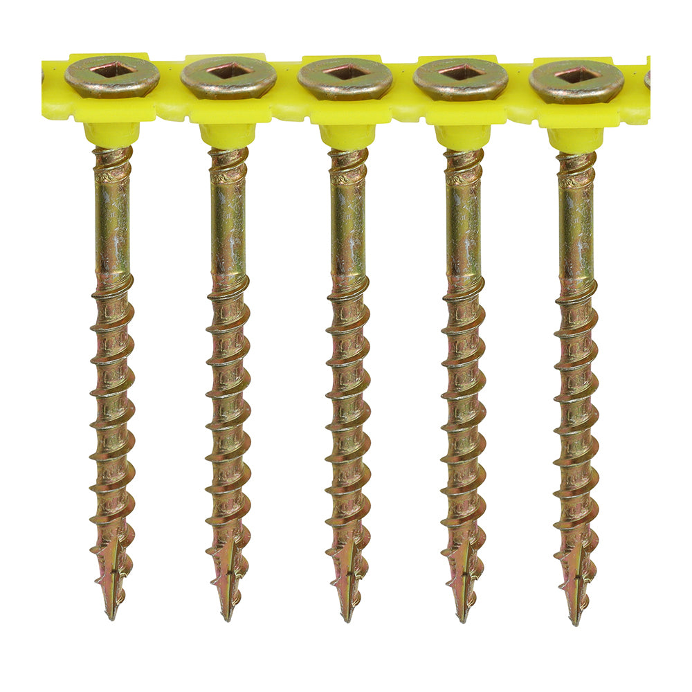 Collated Flooring Screws - SQ - Countersunk - Yellow