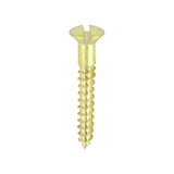 Solid Brass Timber Screws - SLOT - Raised Countersunk