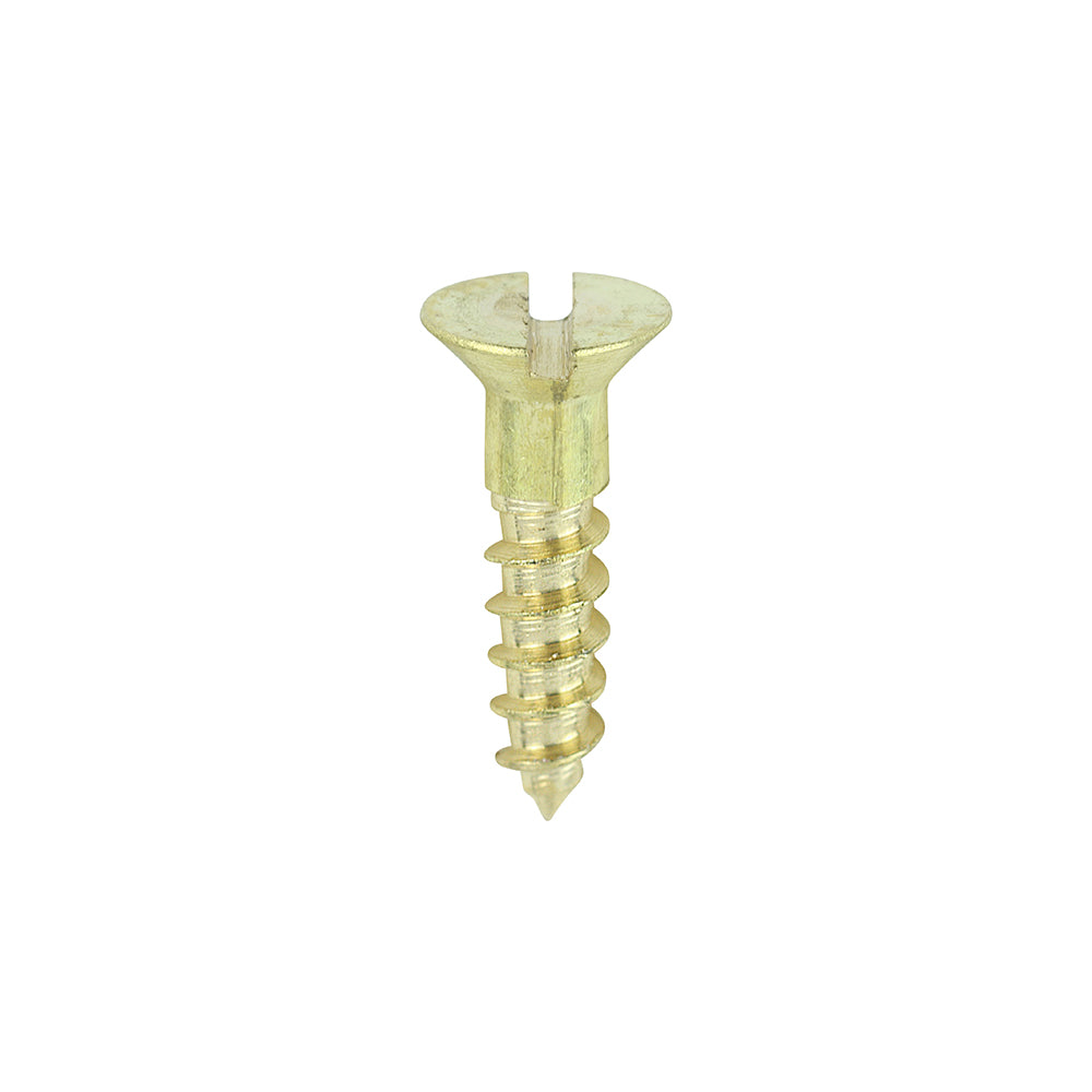 Solid Brass Timber Screws - SLOT - Countersunk