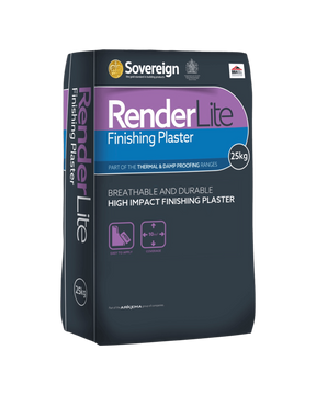 Sovereign Renderlite Finish Plaster - Breathable Finish Plaster for Damp-Proofed Walls